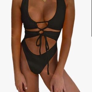 Elegant Black One-Piece Swimsuit